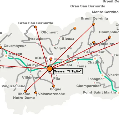 Il Tiglio Gressan Apartament *